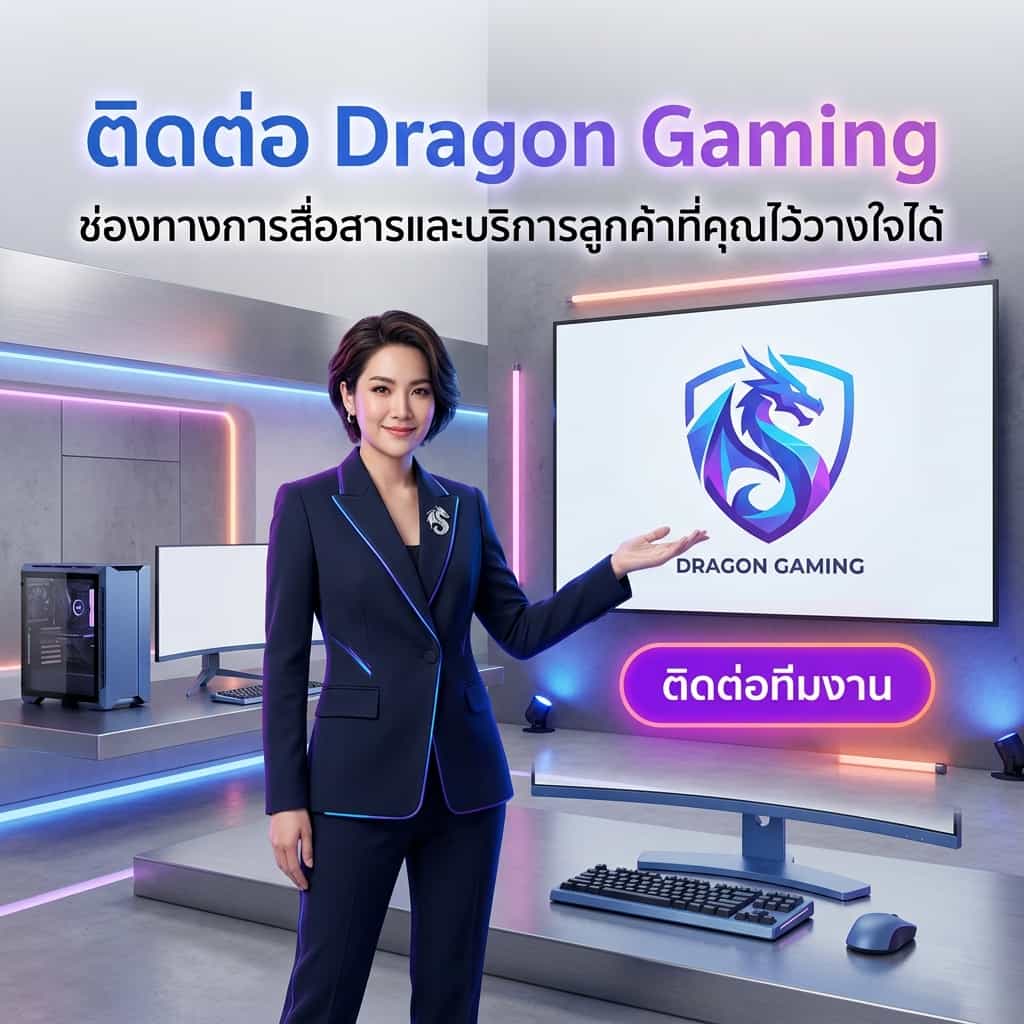 "ภาพติดต่อ Dragon Gaming ช่องทางการสื่อสารและบริการลูกค้าที่คุณไว้วางใจได้ ติดต่อทีมงานเพื่อรับข้อมูลเพิ่มเติมเกี่ยวกับเกมและบริการของเรา พร้อมด้วยภาพหussy แสดงให้เห็นถึงความมั่นใจและความน่าเชื่อถือของเรา"